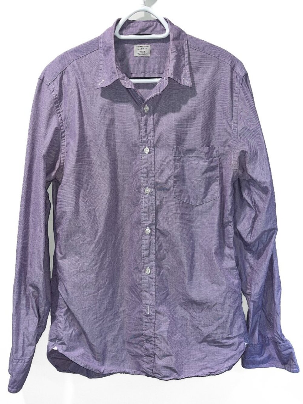 J. Crew Lavender Cotton Button Down Shirt Size M